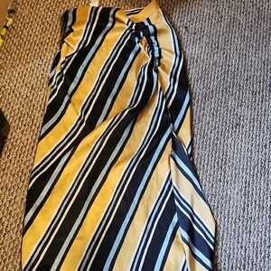 Striped Yellow and Black Women's Skirt